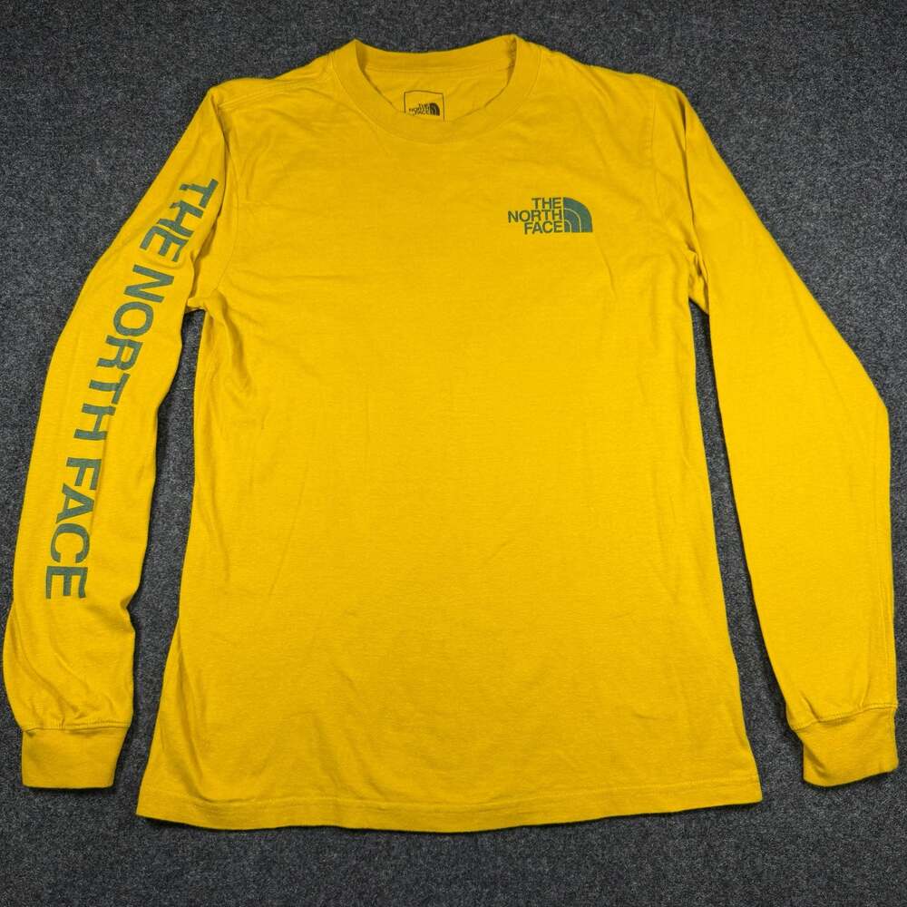 The North Face Men's Long Sleeve Graphic Sleeve Hit Tee in Yellow